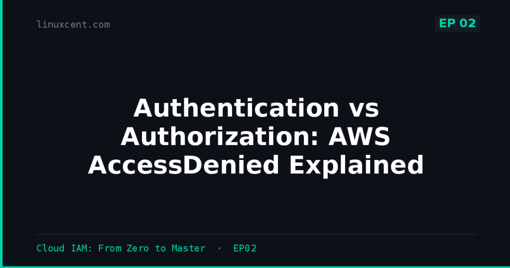 Authentication vs Authorization: AWS AccessDenied Explained - Linuxcent